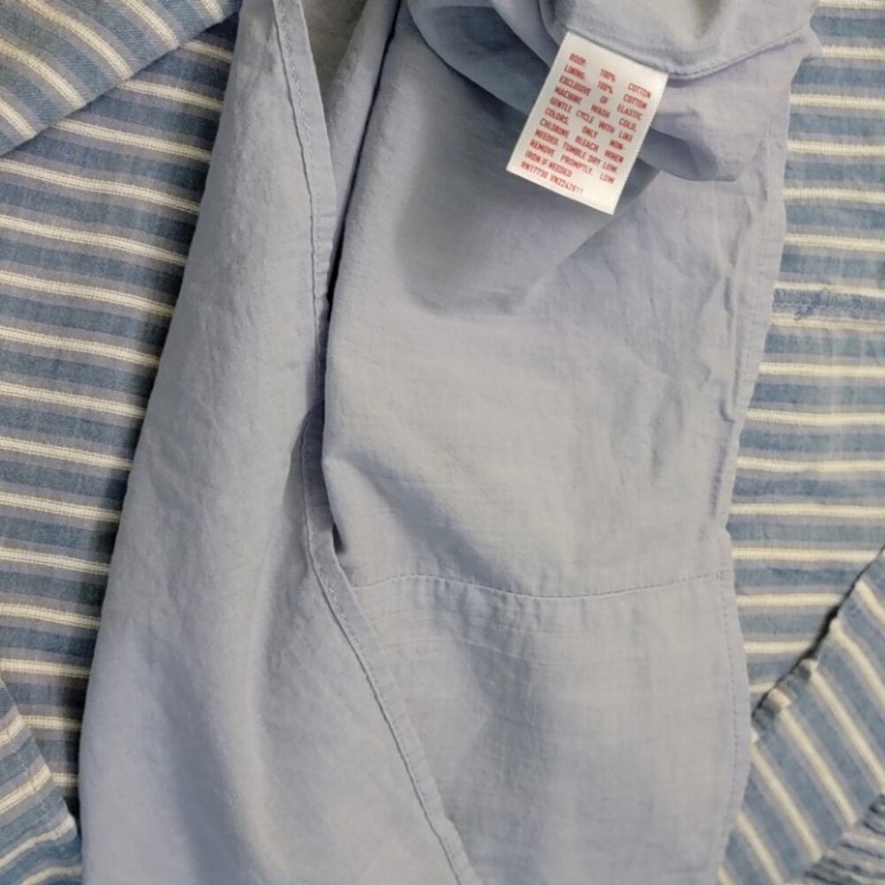White & Blue Striped Strapless Mossimo Supply Co. Dress, Size L - Picture 6 of 10